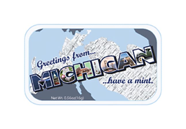 AmuseMints® Destination Mint Candy, Michigan State, 0.56 Oz, Pack Of 24