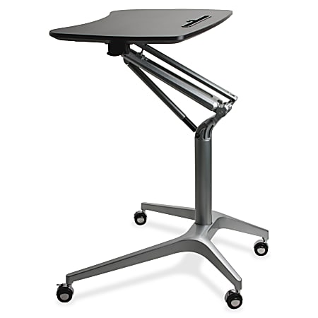 Mobile height adjustable standing clearance desk