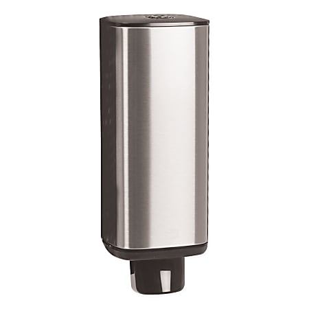 Tork® Foam Skincare Manual Dispenser, 1 L Bottle; 33 oz Bottle, 4.25 x 4.25 x 11.38, Stainless Steel