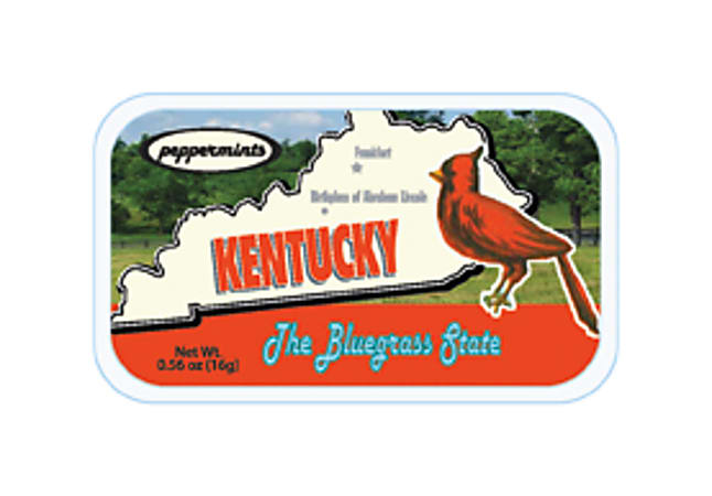 AmuseMints® Destination Mint Candy, Kentucky State Map, 0.56 Oz, Pack Of 24