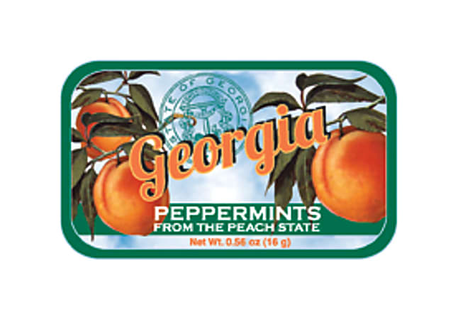 AmuseMints® Destination Mint Candy, Georgia Peach, 0.56 Oz, Pack Of 24