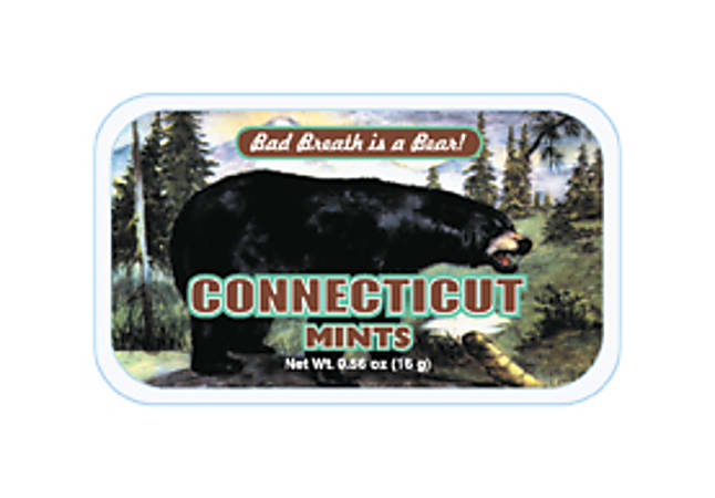 AmuseMints® Destination Mint Candy, CT Black Bear, 0.56 Oz, Pack Of 24