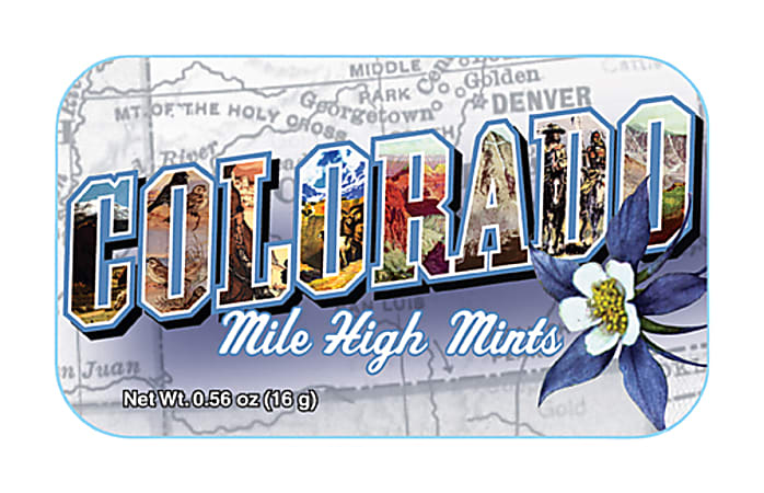 AmuseMints® Destination Mint Candy, Colorado Mile High, 0.56 Oz, Pack Of 24