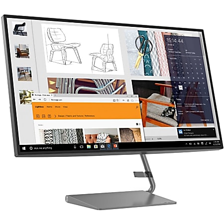 Lenovo Q27h-10 27" WQHD WLED LCD Monitor - 16:9 - Gray - 27" Class - In-plane Switching (IPS) Technology - 2560 x 1440 - 16.7 Million Colors - FreeSync - 350 Nit Typical - 4 ms - 75 Hz Refresh Rate - HDMI - DisplayPort