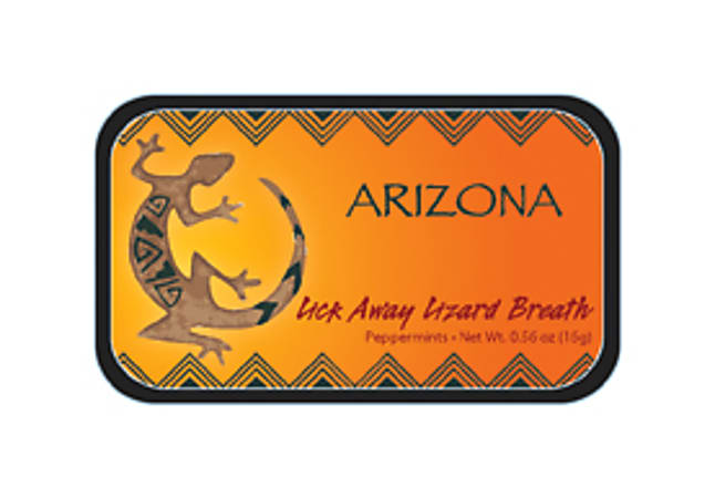 AmuseMints® Destination Mint Candy, Arizona Lizard, 0.56 Oz, Pack Of 24