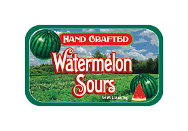 AmuseMints® Fruit Sours, Watermelon, 0.56 Oz, Pack Of 24