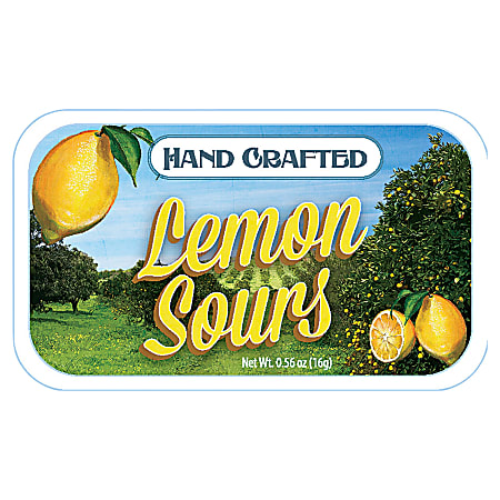 AmuseMints® Fruit Sours, Lemon, 0.56 Oz, Pack Of 24