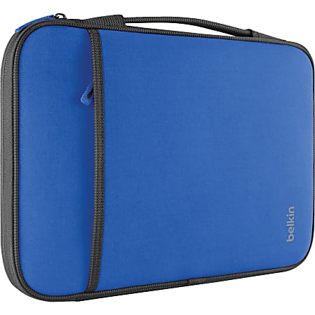 Belkin Carrying Case (Sleeve) for 11" Apple MacBook Air, Chromebook - Blue - Wear Resistant - Neopro Body - Fleece Interior Material - Handle - 8" Height x 12.6" Width x 0.8" Depth - 1 Each