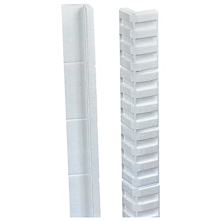 Office Depot® Brand Foam Edge Protectors, 24"H x 3"W x 3"D, White, Case Of 150