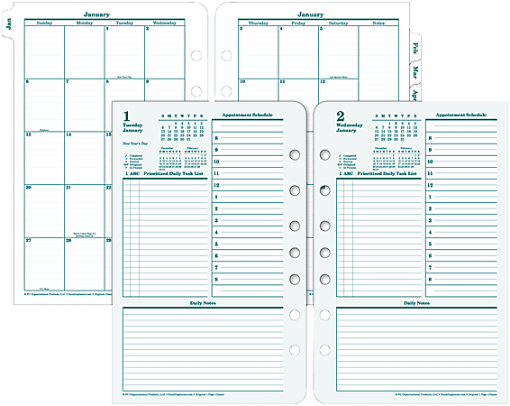 FranklinCovey® Planning Pages Refill, 5 1/2" x 8 1/2", 30% Recycled, January to December 2016