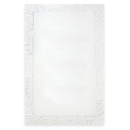 Gartner Studios® Invitation Kit, White Pearl Swirl, 5 1/2" x 8 1/2", Box Of 50