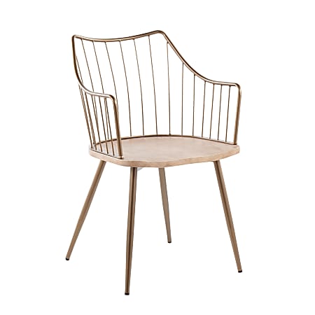 LumiSource Winston Chair, Antique Copper/White Washed