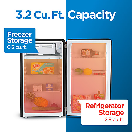 Commercial Cool 4.4 Cu. ft. Retro Refrigerator Black
