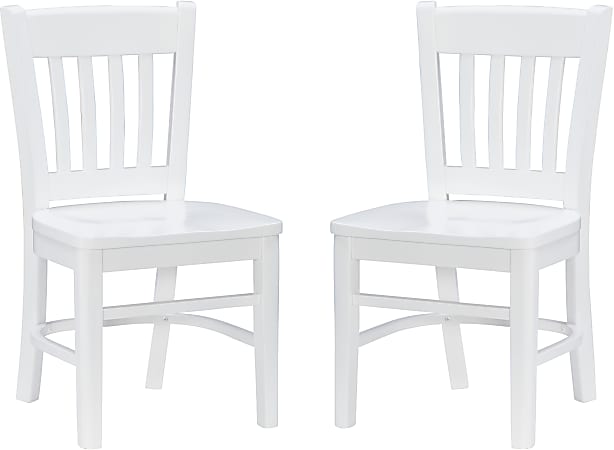 Linon Merrium Kids Chairs, White, Set Of 2 Chairs