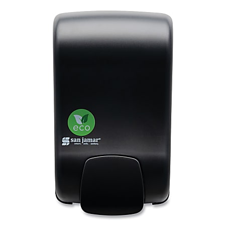 San Jamar® ecoLogic™ Rely® Manual Foam Soap and Sanitizer Dispenser, 900 mL, 5,5 x 4,5 x 9.25, Black