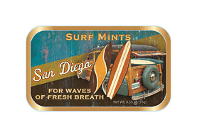 AmuseMints® Destination Mint Candy, Beach Surf San Diego, 0.56 Oz, Pack Of 24