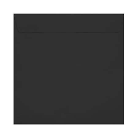 LUX Square Envelopes, 8" x 8", Peel & Press Closure, Midnight Black, Pack Of 50