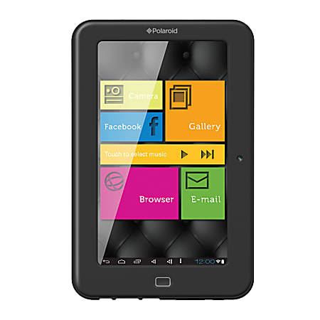 Polaroid Tablet, 7" Screen, 4GB Storage, Android 4.0 Ice Cream Sandwich, Black