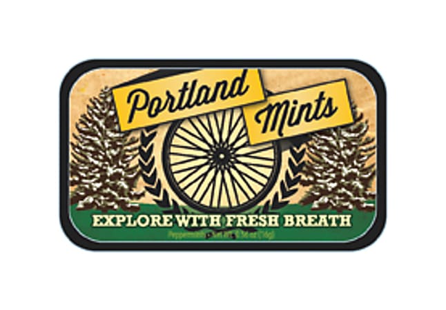 AmuseMints® Destination Mint Candy, Portland Bike Tire, 0.56 Oz, Pack Of 24