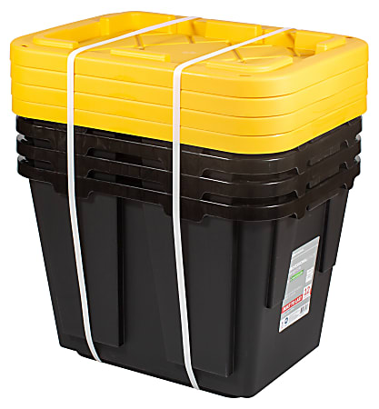 15 Gallon Large Plastic Storage Bins with Lids, 2 Pack Heavy Duty