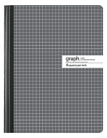 Graph Paper Composition Book, 100 Sheets, Grid Paper, Quad Ruled