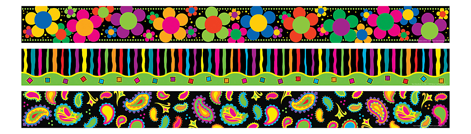 Barker Creek Straight-Trim Border Sets, 3" x 35", Neon, Pre-K To College, Pack Of 36