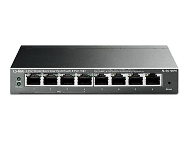 TP-LINK® TL-SG108PE 8-Port Gigabit Ethernet Easy Smart Switch With 4 PoE Ports