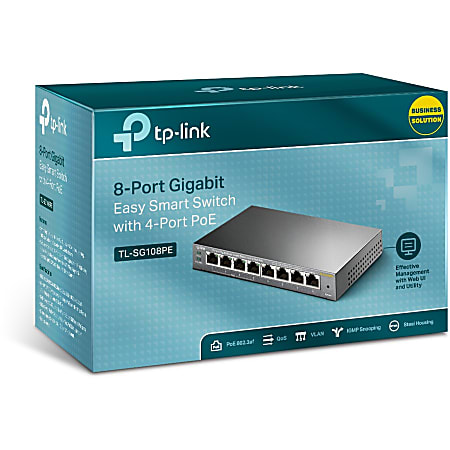 TP LINK TL SG108PE 8 Port Gigabit Ethernet Easy Smart Switch With