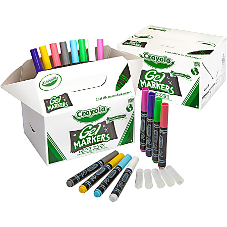 Crayola® Gel FX Washable Markers Classpack®, Assorted Colors, Box Of 80