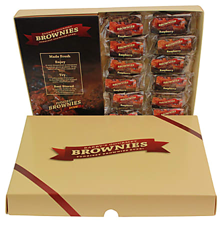 Barry's Gourmet Brownies Raspberry Chocolate Chunk Brownies, 2 Oz, Box Of 12