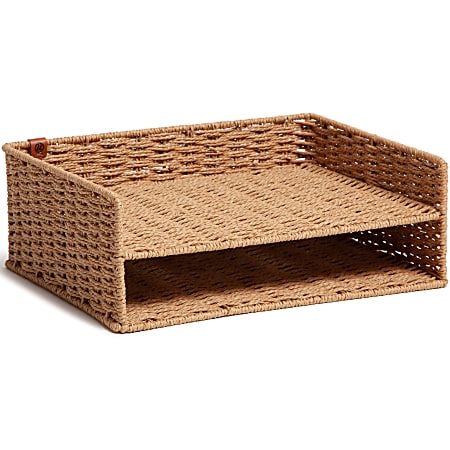 U Brands Woven Paper Tray - Sturdy - Brown - 1 Each