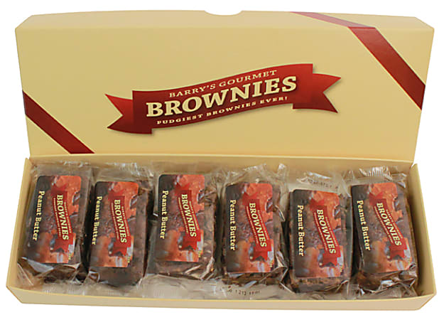 Barry's Gourmet Brownies Peanut Butter Chocolate Chunk Brownies, 2 Oz, Box Of 6