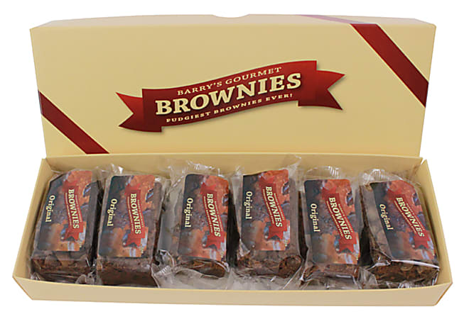 Barry's Gourmet Brownies Double Chocolate Chunk Brownies, 2 Oz, Box Of 6