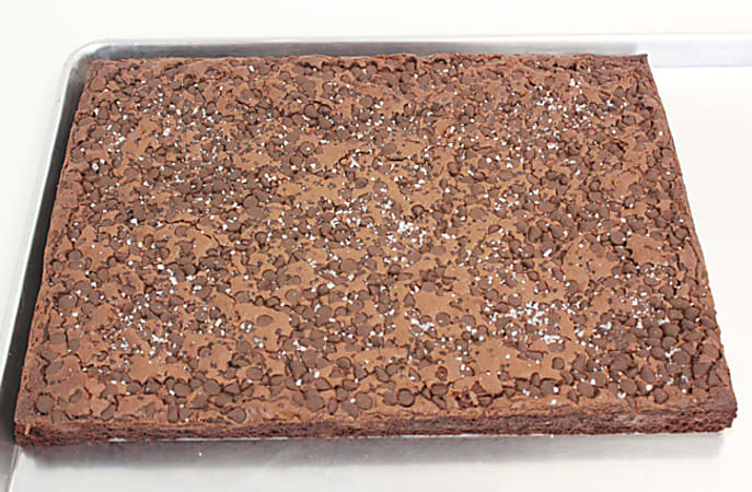 Barry's Gourmet Brownies Unsliced Brownie Slabs, Salted Caramel Chocolate Chunk, Box Of 4