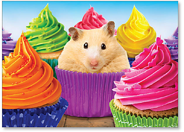 Viabella Fun Birthday Greeting Card With Envelope, Cute Mouse, 5" x 7"