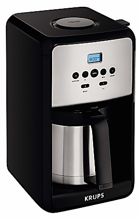 Krups ET351050 Savoy Thermal 12-Cup Coffee Maker, Black/Silver
