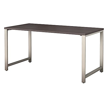 Bush Business Furniture 400 Series Table Desk, 60"W x 30"D, Storm Gray, Premium Installation