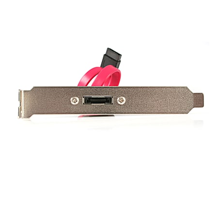 StarTech.com 1 Port SATA to eSATA Slot Plate Bracket - Serial ATA internal to external panel - 7 pin Serial ATA - ESATAPLATE1