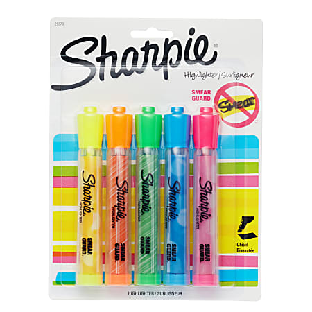 Sharpie® Accent® Generation Highlighters, Assorted, Pack Of 5