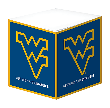 Markings by C.R. Gibson® Note Cube, 3" x 3", 1,400 Pages (700 Sheets), West Virginia Mountaineers
