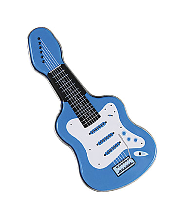AmuseMints® Sugar-Free Mints, Electric Guitar Tin, Blue, Pack Of 24