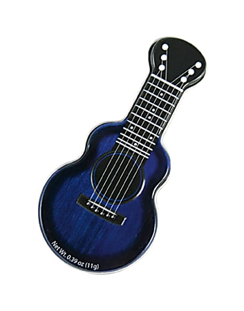 AmuseMints® Sugar-Free Mints, Acoustic Guitar Tin, Blue, Pack Of 24