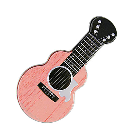 AmuseMints® Sugar-Free Mints, Acoustic Guitar Tin, Pink, Pack Of 24