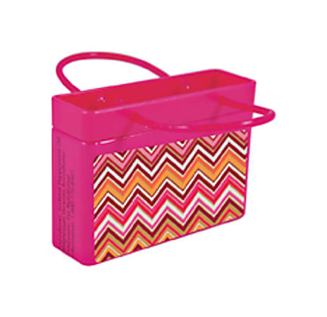 AmuseMints® Mint Candy Shopping Bag Tins, Zig Zag Pink, 0.68 Oz, Pack Of 24