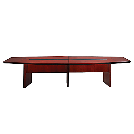 Mayline® Group Corsica Conference Table, Boat-Shaped, 144"W x 54"D, Sierra Cherry