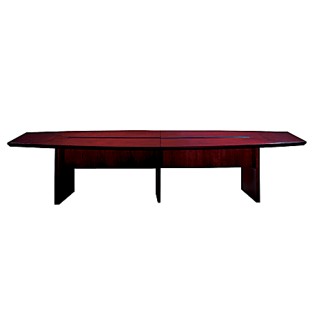 Mayline® Group Corsica Conference Table, Boat-Shaped, 29 1/2"H x 144"W x 54"D, Mahogany