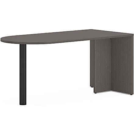 HON® Mod 66"W Desk Peninsula, Slate Teak