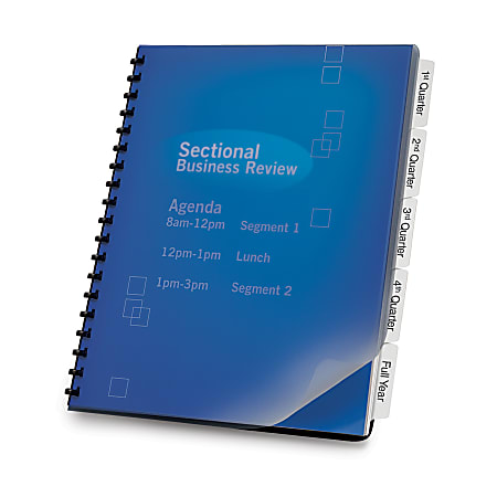 GBC® ZipBind® Pre-Punched Dividers, 5-Tab, 11.88