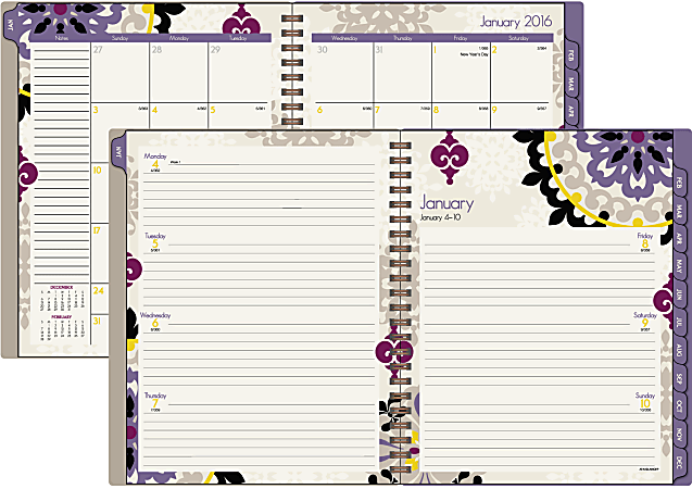 1 PC Pink At A Glance Monthly Planner 2024 Monthly Planner Spiral Bound | SHEIN