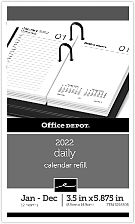 Office Depot Brand Daily Desk Calendar Refill 3 12 x 6 White